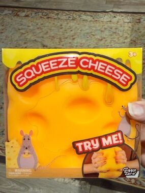 Sunny Days Squeeze Cheese Squishy Toy - Orange